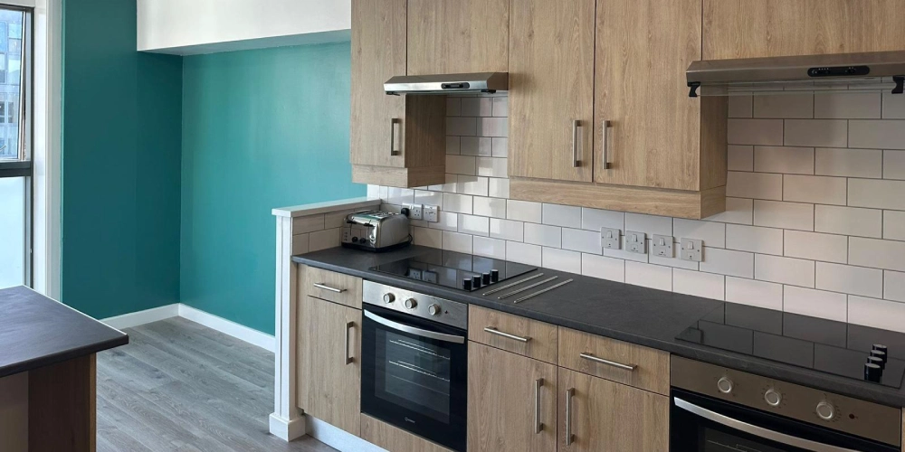 Student accommodation refit - shared kitchen